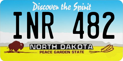 ND license plate INR482