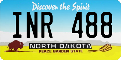 ND license plate INR488