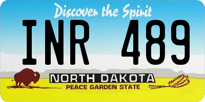 ND license plate INR489