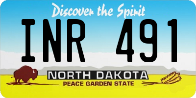 ND license plate INR491