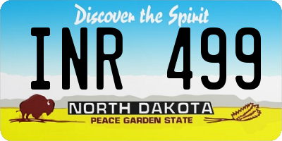 ND license plate INR499