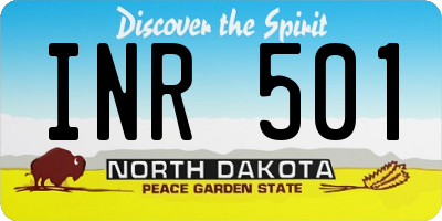ND license plate INR501
