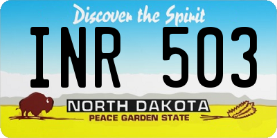 ND license plate INR503