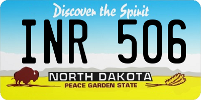 ND license plate INR506