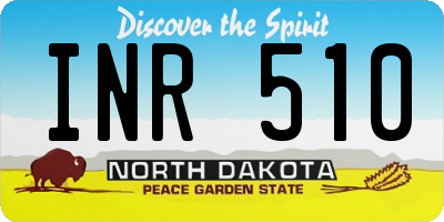 ND license plate INR510