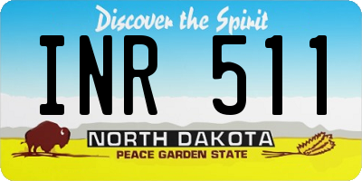 ND license plate INR511