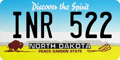 ND license plate INR522