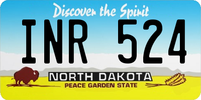 ND license plate INR524