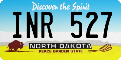 ND license plate INR527