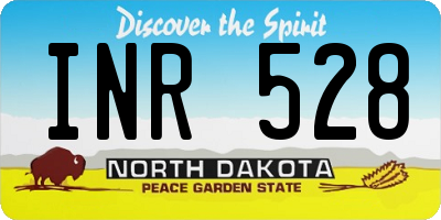 ND license plate INR528