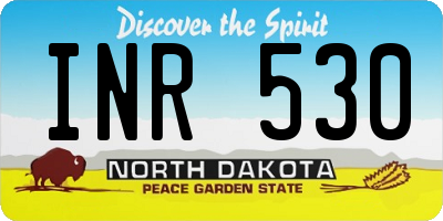 ND license plate INR530