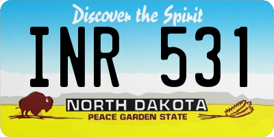 ND license plate INR531