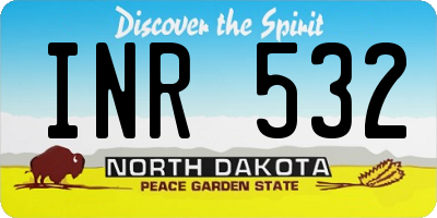 ND license plate INR532