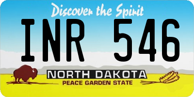 ND license plate INR546
