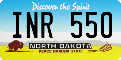 ND license plate INR550