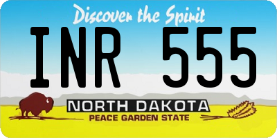 ND license plate INR555