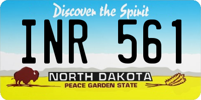 ND license plate INR561