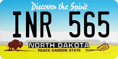 ND license plate INR565