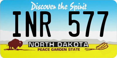ND license plate INR577