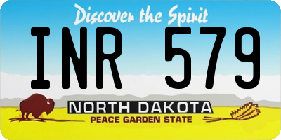 ND license plate INR579