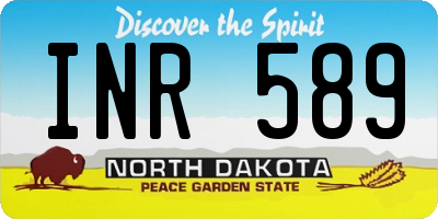 ND license plate INR589