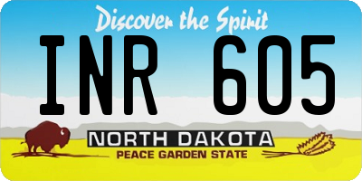 ND license plate INR605