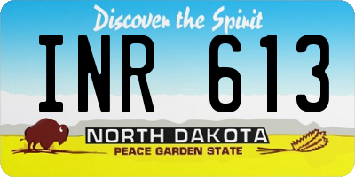 ND license plate INR613