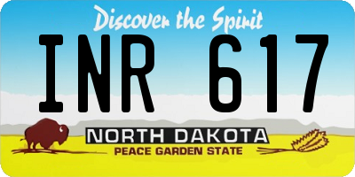 ND license plate INR617