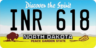 ND license plate INR618