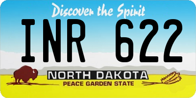 ND license plate INR622