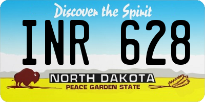 ND license plate INR628