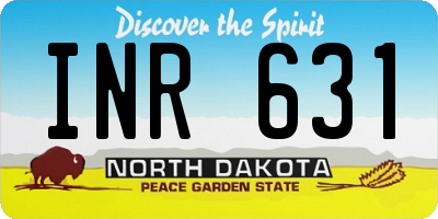 ND license plate INR631