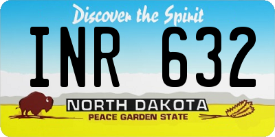 ND license plate INR632