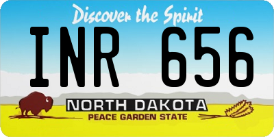 ND license plate INR656