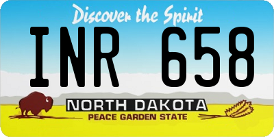 ND license plate INR658
