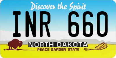 ND license plate INR660