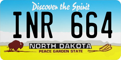ND license plate INR664
