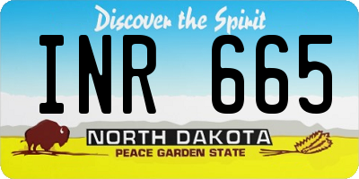 ND license plate INR665