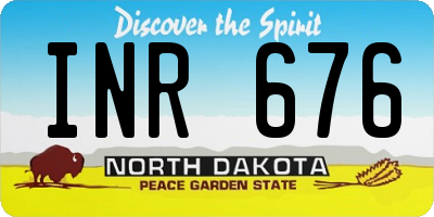ND license plate INR676