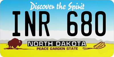 ND license plate INR680