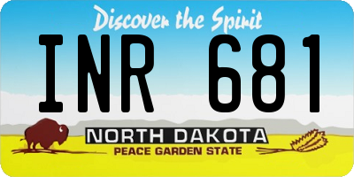 ND license plate INR681
