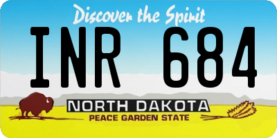 ND license plate INR684