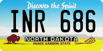 ND license plate INR686