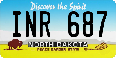 ND license plate INR687