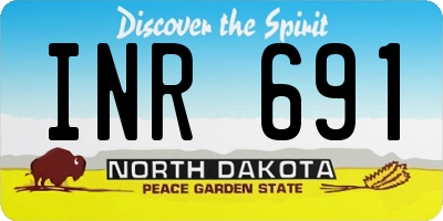 ND license plate INR691