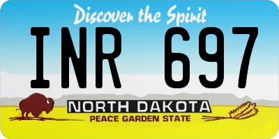 ND license plate INR697