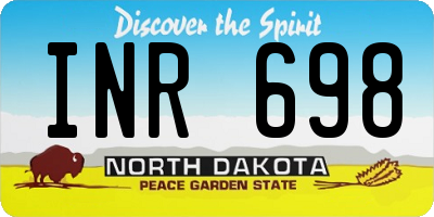 ND license plate INR698
