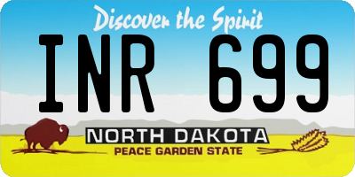 ND license plate INR699