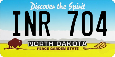 ND license plate INR704