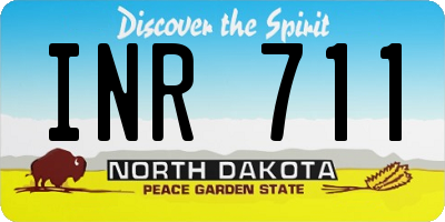 ND license plate INR711